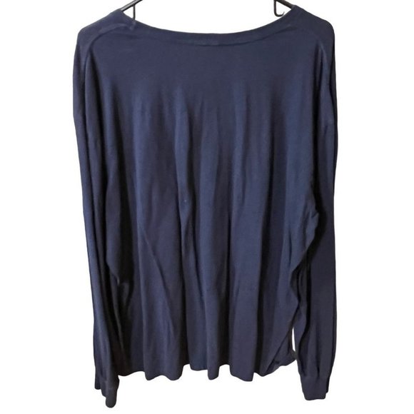 LAUREN Ralph Lauren Polo men's dark blue long sleeve T-shirt size XXL red pony - Picture 3 of 6